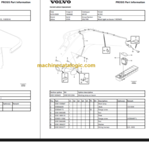 VOLVO EC35C COMPACT EXCAVATOR PARTS MANUAL