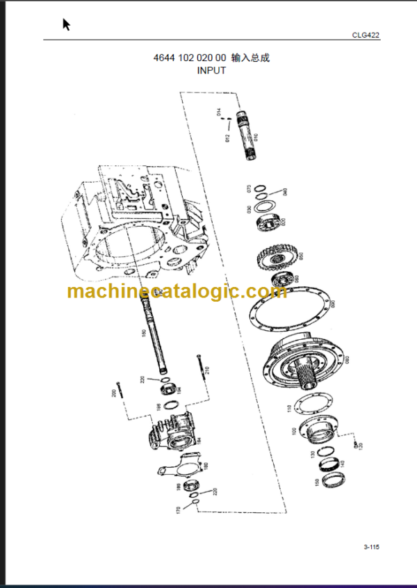 CLG422 35F0005 PARTS MANUAL