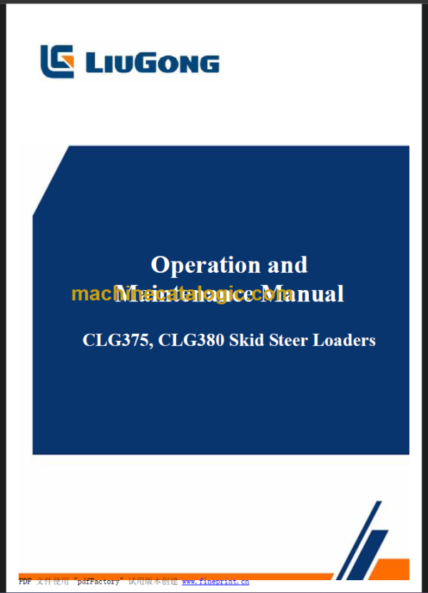 GLG 375 380 OPERATION MANUAL