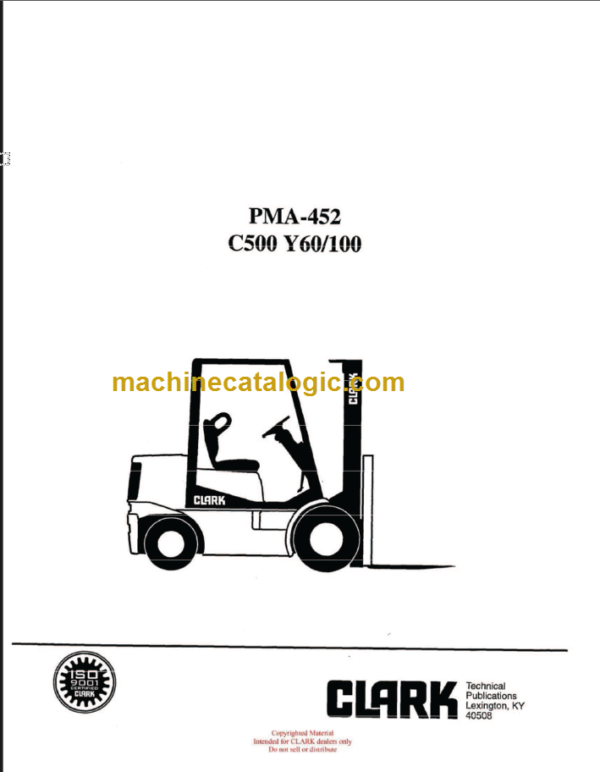 CLARK PMA-452 C500 Y60-100 PLANNED MAINTENANCE