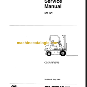 CLARK CMP50 60 70 SERVICE MANUAL