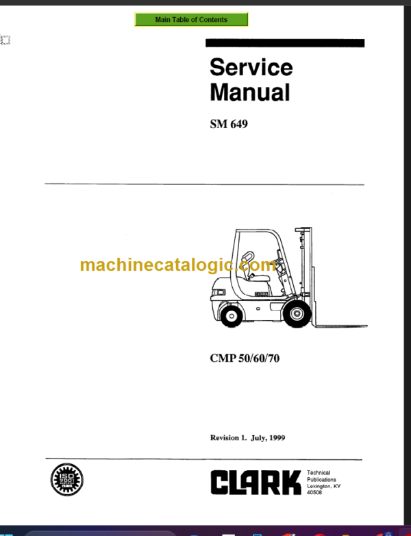 CLARK CMP50 60 70 SERVICE MANUAL