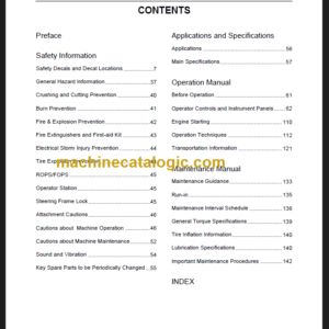 LIUGONG CLG877III OPERATION MANUAL