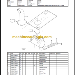 Volvo G726B Parts Manual PDF