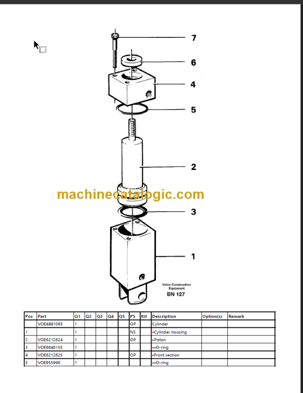 VOLVO A25C ARTUCULATED HAULER PARTS MANUAL