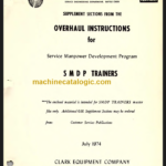 CLARK SMDP Trainers OVERHAUL INSTRUCTIONS