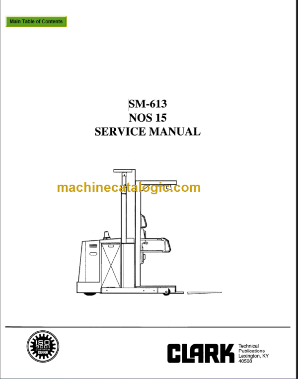 CLARK NOS 15 SERVICE MANUAL