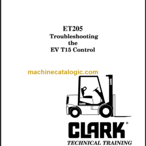 CLARK ET-205 EV T15 CONTROL TECHNICAL TRAINING