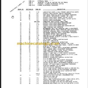 CLARK EC500 30-50E Planned Maint & Adj Manuals