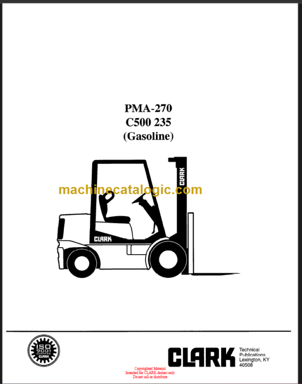 CLARK C500 235 Planned Maint & Adj Manuals8