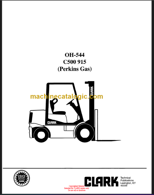 CLARK C500 915 OVERHAUL MANUAL