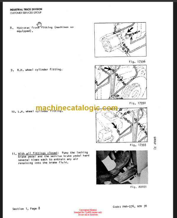 CLARK C500 235 Planned Maint & Adj Manuals