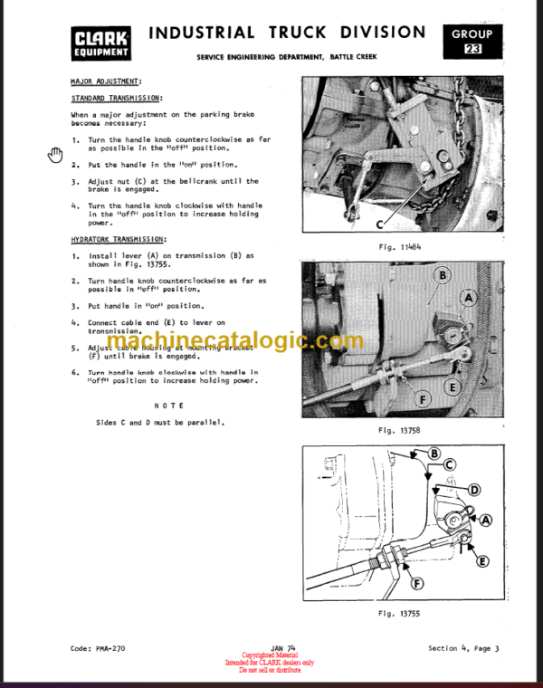 CLARK C500 235 Planned Maint & Adj Manuals11