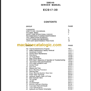 CLARK ECS17 30 SERVICE MANUAL