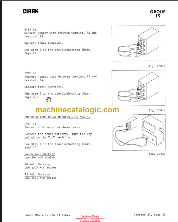 CLARK PMA-501 TM10 12 15S PLANNED MAINTENANCE