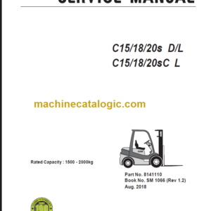 CLARK C15 18 20s D L C SERVICE MANUAL