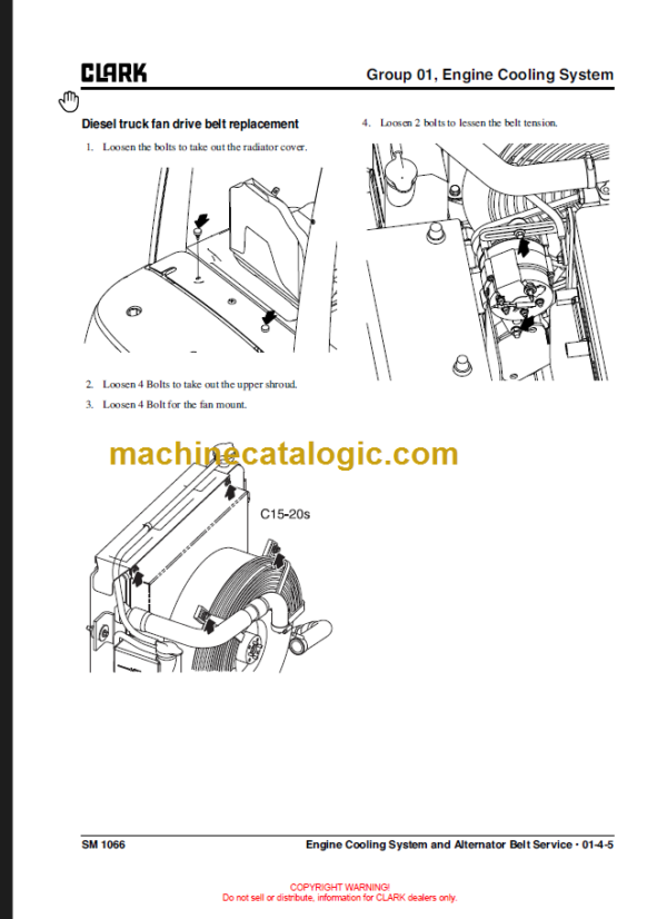 CLARK C15 18 20s D L C SERVICE MANUAL