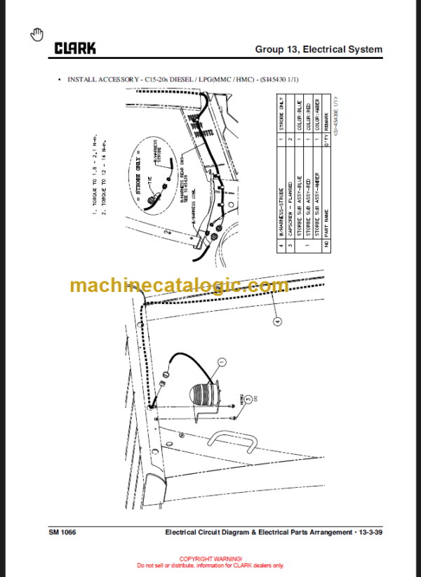 CLARK C15 18 20s D L C SERVICE MANUAL