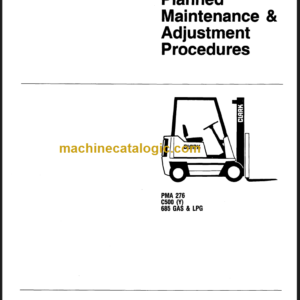 CLARK C500Y Planned Maint & Adj Manuals