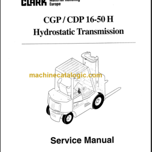 CLARK CGP CDP 16-50H SERVICE MANUAL