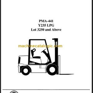 CLARK Y235 LPG Planned Maint & Adj Manuals