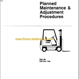 CLARK C300 GAS Y466 Planned Maint & Adj Manuals