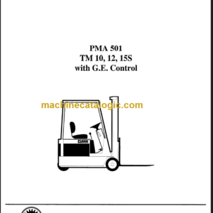 CLARK TM10 12 15S Planned Maint & Adj Manuals