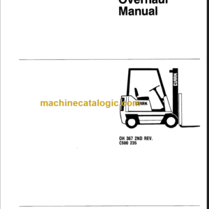 CLARK C500 235 OVERHAUL MANUAL