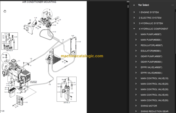 HYUNDAI R210LC-7H CRAWLER EXCAVATOR PARTS MANUAL