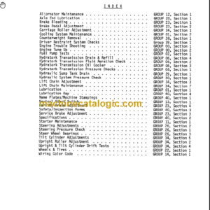 CLARK C500Y Planned Maint & Adj Manuals