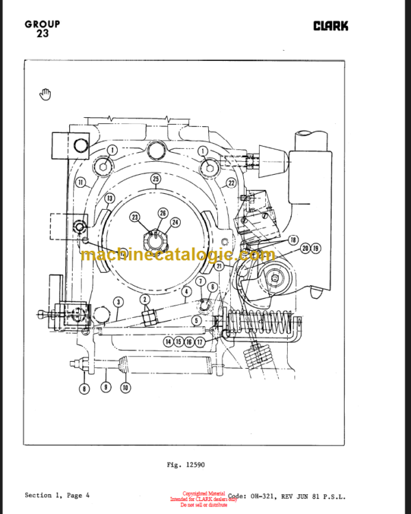 CLARK S20 30 40 SP20 25 30 OVERHAUL MANUAL