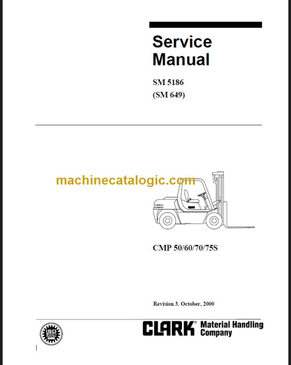 CLARK CMP50 60 70 75S (Rev 4.4) SERVICE MANUAL