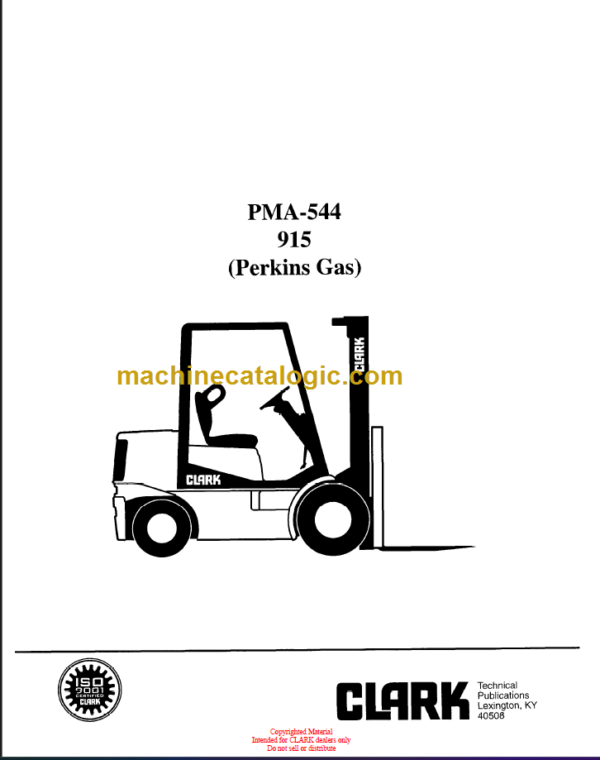 CLARK PMA-544 PMA-544 915 PLANNED MAINTENANCE