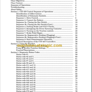 CLARK ET-207 CTS 450 CONTROL TECHNICAL TRAINING