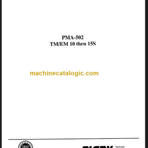 CLARK TM EM 10 THRU 15S Planned Maint & Adj Manuals