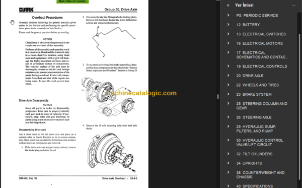 CLARK ECG20 32 SERVICE MANUAL