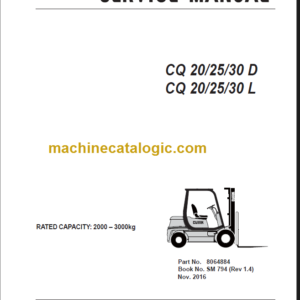 CLARK CQ20 25 30D L SERVICE MANUAL