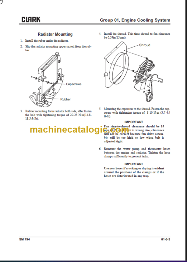 CLARK CQ20 25 30D L SERVICE MANUAL