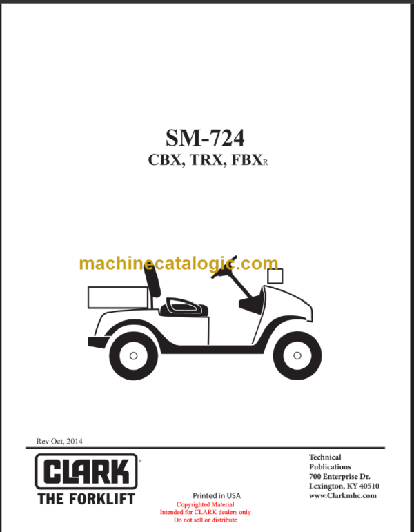 CLARK CBX TRX FBX SERVICE MANUAL