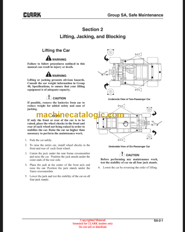 CLARK CBX TRX FBX SERVICE MANUAL