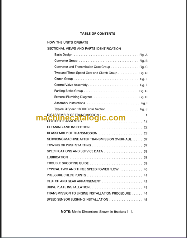 CLARK 18000 POWERSHIFT SERVICE MANUAL