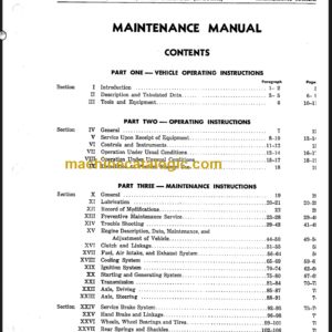 CLARK FORK TRUCK MANUAL AND PARTS LIST