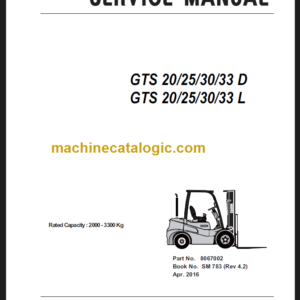 CLARK GTS20 25 30 33 D L SERVICE MANUAL