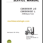 CLARK C35L G C20 25 30 32C L SERVICE MANUAL