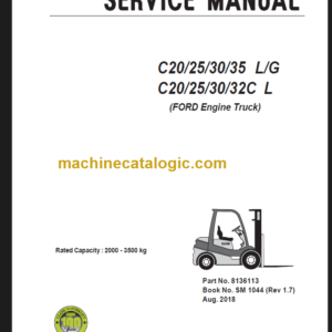 CLARK C35L G C20 25 30 32C L SERVICE MANUAL