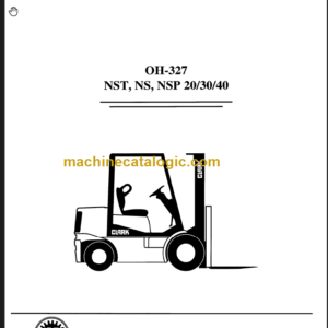 CLARK NST NS NSP 20 30 40 OVERHAUL MANUAL