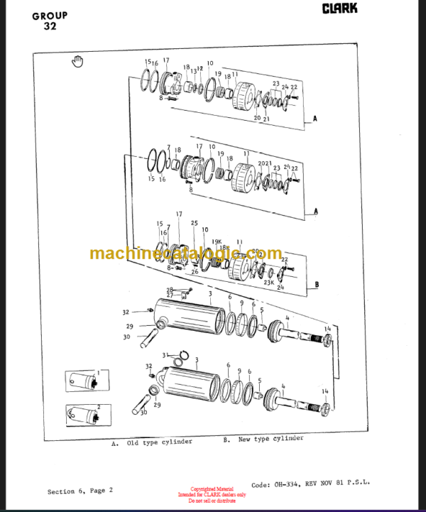 CLARK NST NS NSP 20 30 40 OVERHAUL MANUAL