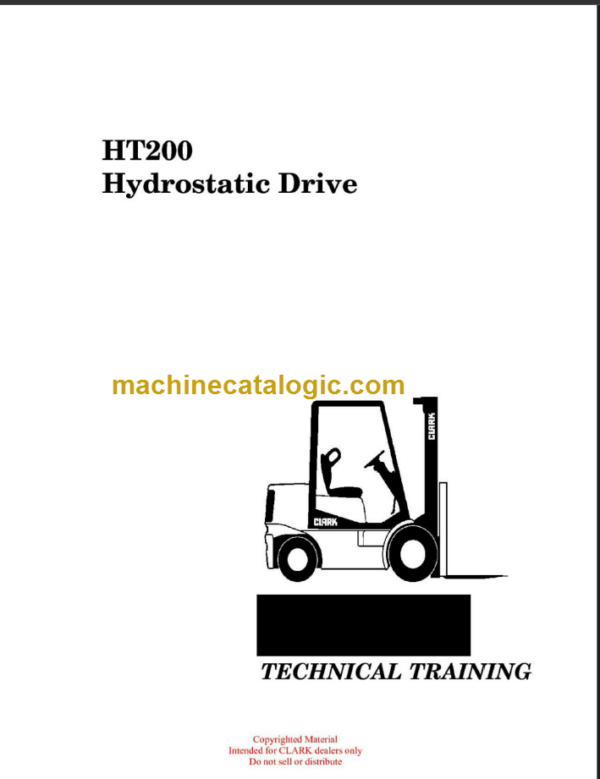 CLARK HT-200 HYDRASTATIC DRIVE TECHNICAL TRAINING