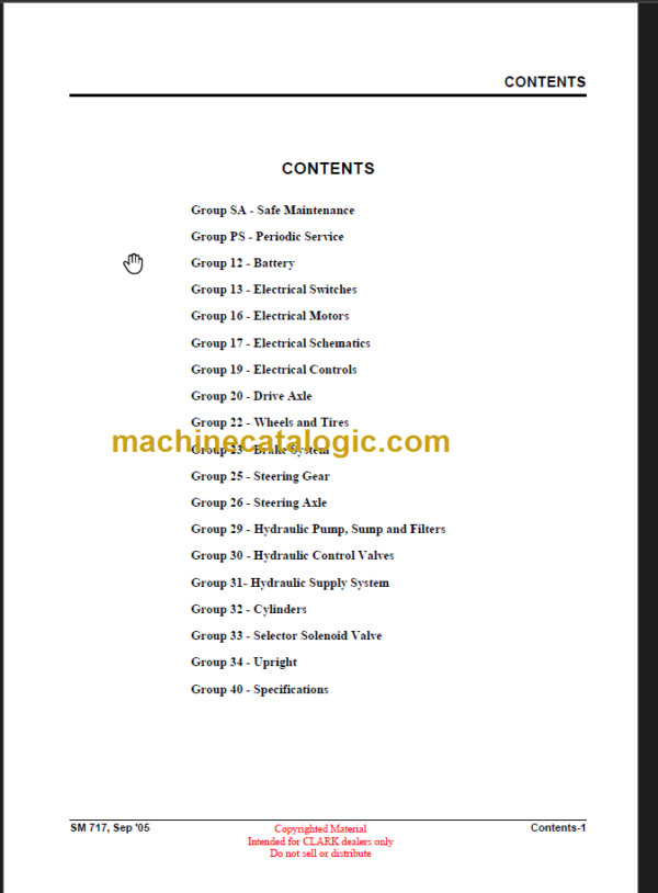 CLARK ECX 20 32 EPX20 30 SERVICE MANUAL