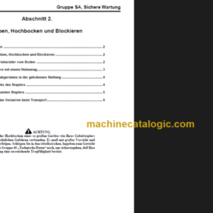 CLARK CMP 50 60 70 75S GER SERVICE HANDBUCH